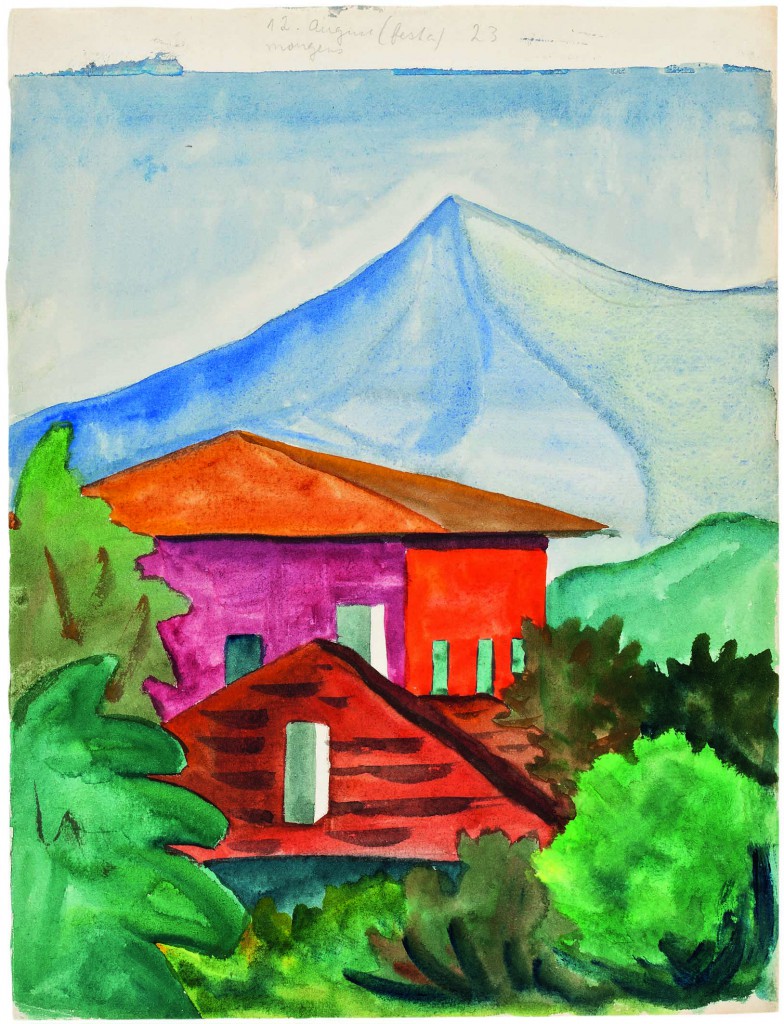 Ohne Titel, 12. August 1923 Aquarell, 319 x 241 mm Privatbesitz