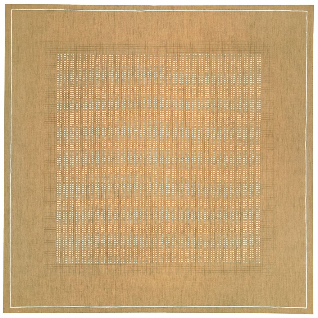 Agnes Martin, The Islands, c.1961, Acryl und Grafit auf Leinwand, 182,9 x 182,9 cm, Privatsammlung, New York, © VG Bild-Kunst 2014 Foto: Foto: Courtesy Pace Gallery © Kunstsammlung NRW