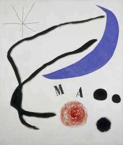 Joan Miró (1893-1983), Poème (III) (Gedicht. III), 1968, Acryl auf Leinwand, 205 x 174 cm, Fundació Joan Miró, Barcelona, © Successió Miró / VG Bild-Kunst 2015 Foto: Foto: Jaume Blassi © Kunstsammlung NRW