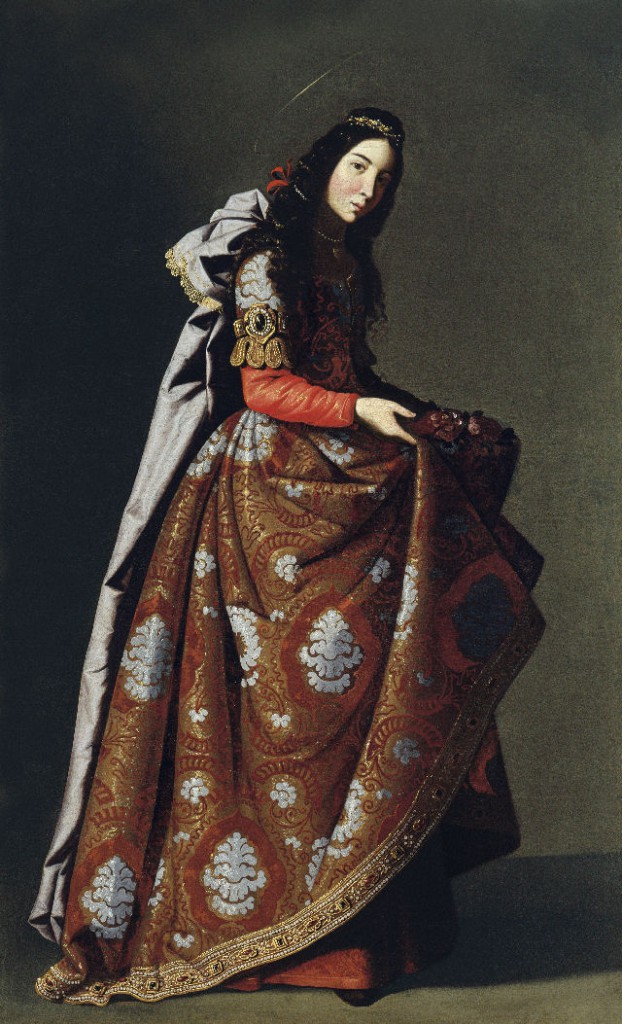 Francisco de Zurbarán Santa Casilda, ca. 1635 Öl auf Leinwand, 171 x 107 cm,  Museo Thyssen-Bornemisza, Madrid  © Museo Thyssen-Bornemisza, Madrid Francisco de Zurbarán