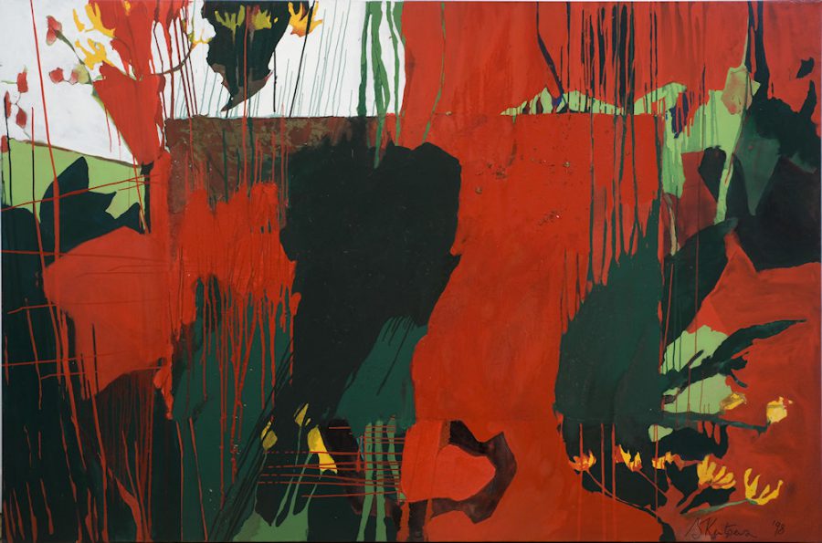 Künstlerin: Sandra Keutgens | 1998 | 160 x 240 x 2 cm | Öl a. LW | auf Keilrahmen gespannt (ohne Zierrahmen)