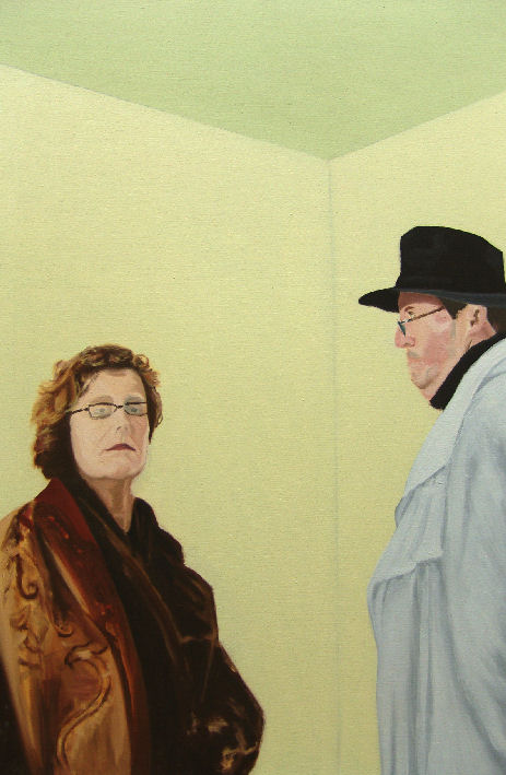 Sven Blatt - "Besucher einer Ausstellung" | 120 x 80 | 2005 | Öl auf Leinwand