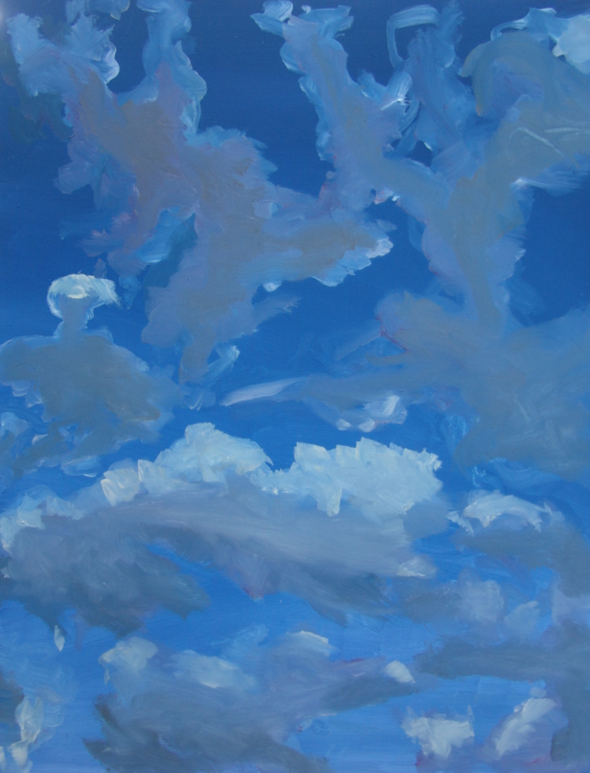 Künstler: Sven Blatt - "Wolken" | 65 x 50 | 2009 | Öl auf Hartfaserplatte