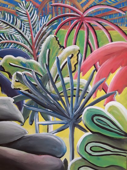 Luzian Flück: "Palmenhaus" | 2018 | 70 x 50 cm | Acryl auf Leinwand | auf Keilrahmen gespannt, ohne Zierrahmen