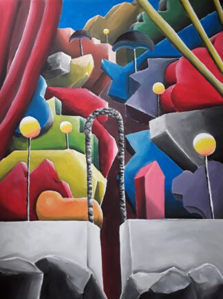 Luzian Flück: "Stadtpark" | 2019 | 80 x 60 cm | Acryl auf Leinwand | auf Keilrahmen gespannt, ohne Zierrahmen
