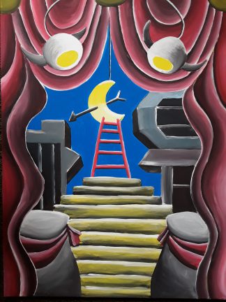 Luzian Flück: "Treppe" | 2018 | 80 x 60 cm | Acryl auf Leinwand | auf Keilrahmen gespannt, ohne Zierrahmen