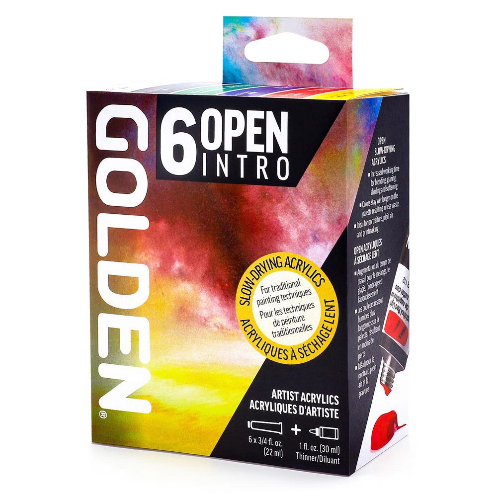Featured image for 'GOLDEN Open Intro-Set (6 Grundfarben + Verdünner)'