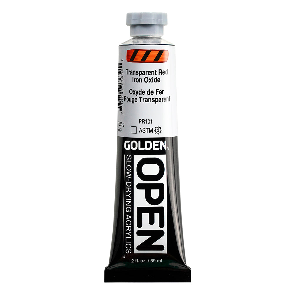 Featured image for 'GOLDEN Open Acryl - Eisenoxid Rot Transparent 7385 (59ml)'