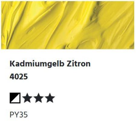 Featured image for 'LUKAS Cryl PASTOS (HEAVY BODY) - Kadmiumgelb Zitron 4025 (37ml)'