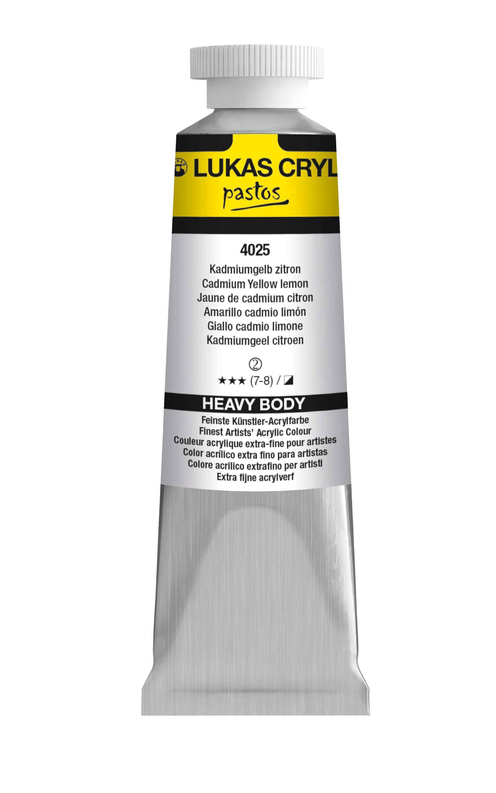 Featured image for 'LUKAS Cryl PASTOS (HEAVY BODY) - Kadmiumgelb Zitron 4025 (37ml)'